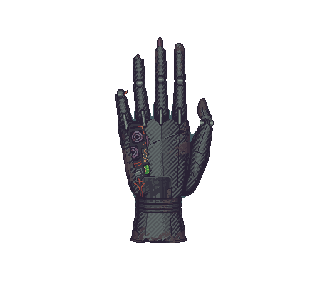 Carbon Composite hand with damage