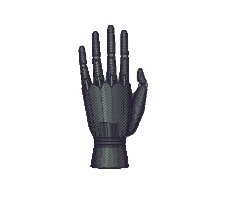 Carbon Composite hand with no wear or damage