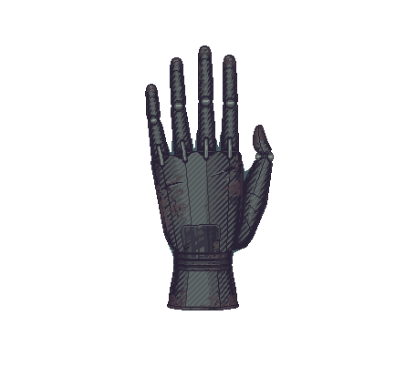 Carbon Composite hand with wear