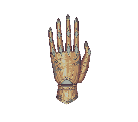 Gold Plated hand with wear