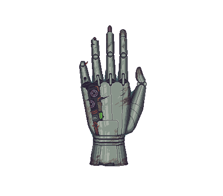Aluminum Alloy hand with damage